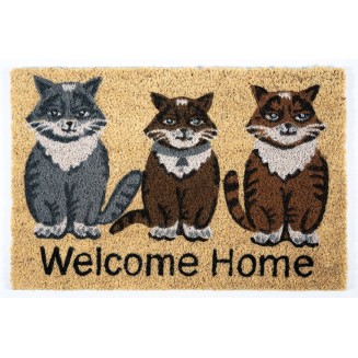 Πατάκι Εισόδου από Κοκοφοίνικα με Αντιολισθητικό Υπόστρωμα Ruco Print 790 Welcome Home 40x60εκ Sdim