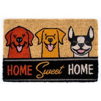 Πατάκι Εισόδου από Κοκοφοίνικα με Αντιολισθητικό Υπόστρωμα Ruco Print 792 Home Dogs 40x60εκ Sdim