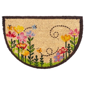 Πατάκι Εισόδου από Κοκοφοίνικα με Αντιολισθητικό Υπόστρωμα Ruco Print 805 Flowers 40x60εκ Sdim