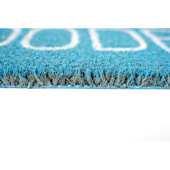 Sdim Πατάκι Εισόδου από Κοκοφοίνικα με Αντιολισθητικό Υπόστρωμα Ruco Print 809 Welcome Goodbye Blue 40x60εκ.