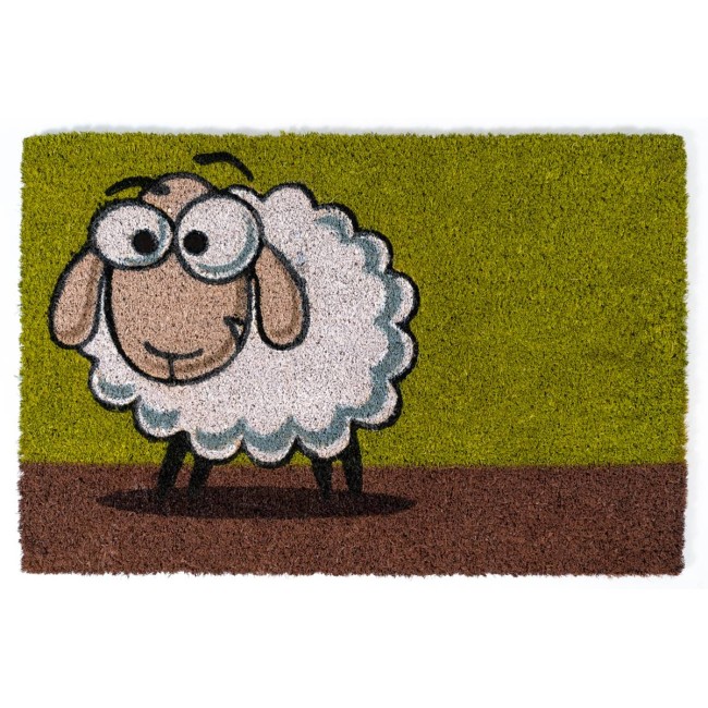 Sdim Πατάκι Εισόδου από Κοκοφοίνικα με Αντιολισθητικό Υπόστρωμα Ruco Print 811 Sheep Green 40x60εκ.