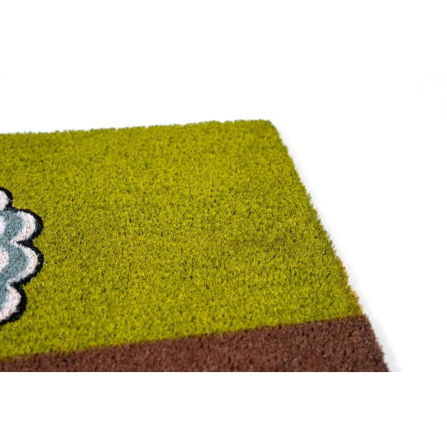 Sdim Πατάκι Εισόδου από Κοκοφοίνικα με Αντιολισθητικό Υπόστρωμα Ruco Print 811 Sheep Green 40x60εκ.