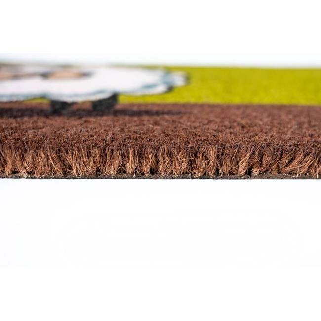 Sdim Πατάκι Εισόδου από Κοκοφοίνικα με Αντιολισθητικό Υπόστρωμα Ruco Print 811 Sheep Green 40x60εκ.