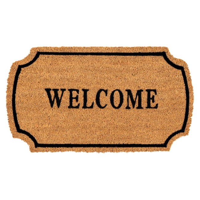 Sdim Πατάκι Εισόδου από Κοκοφοίνικα με Αντιολισθητικό Υπόστρωμα Ruco Shape 300 Welcome Natural 40x70εκ.