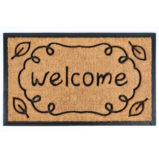 Πατάκι Εισόδου από Κοκοφοίνικα  και Καουτσούκ με Αντιολισθητικό Υπόστρωμα Bombay 088 Welcome 45x75εκ Sdim