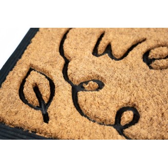 Πατάκι Εισόδου από Κοκοφοίνικα  και Καουτσούκ με Αντιολισθητικό Υπόστρωμα Bombay 088 Welcome 45x75εκ Sdim