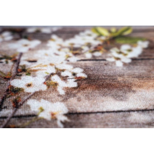 Sdim Πατάκι Εισόδου Μοκέτα με Αντιολισθητικό Υπόστρωμα Impression 160 Flowers On Wood 40x60εκ. Πάχους 5mm