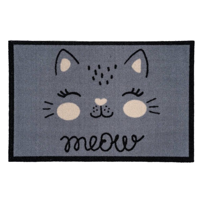 Sdim Πατάκι Εισόδου Μοκέτα με Αντιολισθητικό Υπόστρωμα Impression 414 Meow Gray 40x60εκ. Πάχους 5mm