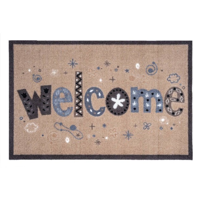 Sdim Πατάκι Εισόδου Μοκέτα με Αντιολισθητικό Υπόστρωμα Impression 417 Welcome Fancy 40x60εκ. Πάχους 5mm