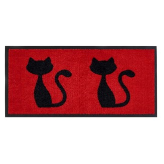 Sdim Πατάκι Εισόδου Μοκέτα με Αντιολισθητικό Υπόστρωμα Emotion-xs 401 Cats Red 40x80εκ. Πάχους 8mm