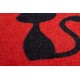 Sdim Πατάκι Εισόδου Μοκέτα με Αντιολισθητικό Υπόστρωμα Emotion-xs 401 Cats Red 40x80εκ. Πάχους 8mm