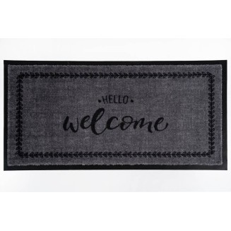 Πατάκι Εισόδου Μοκέτα με Αντιολισθητικό Υπόστρωμα Emotion-xs 495 Hello Welcome 40x80εκ Πάχους 8mm Sdim