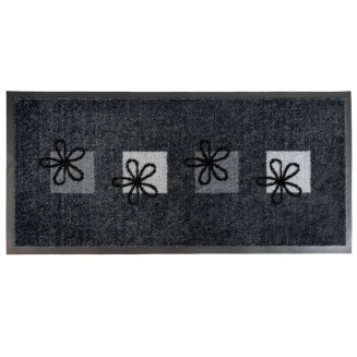 Πατάκι Εισόδου Μοκέτα με Αντιολισθητικό Υπόστρωμα Emotion-xs 527 Flowers Grey 40x80εκ Πάχους 8mm Sdim