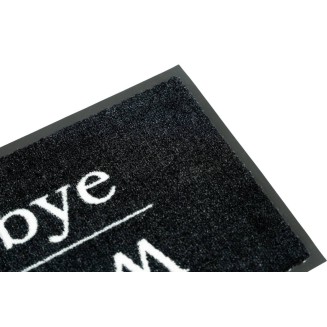 Πατάκι Εισόδου Μοκέτα με Αντιολισθητικό Υπόστρωμα Emotion-xs 737 Welcome Goodbye Black 40x80εκ Πάχους 8mm Sdim