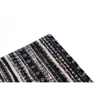 Πατάκι Εισόδου Μοκέτα με Αντιολισθητικό Υπόστρωμα Ambiance 110 Ethnic Soft Black 40x60εκ Πάχους 8mm Sdim