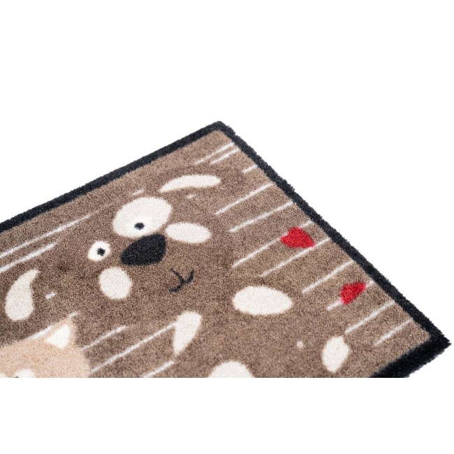 Sdim Πατάκι Εισόδου Μοκέτα με Αντιολισθητικό Υπόστρωμα Ambiance 977 Dog & Cat Γκρι 40x60εκ. Πάχους 8mm