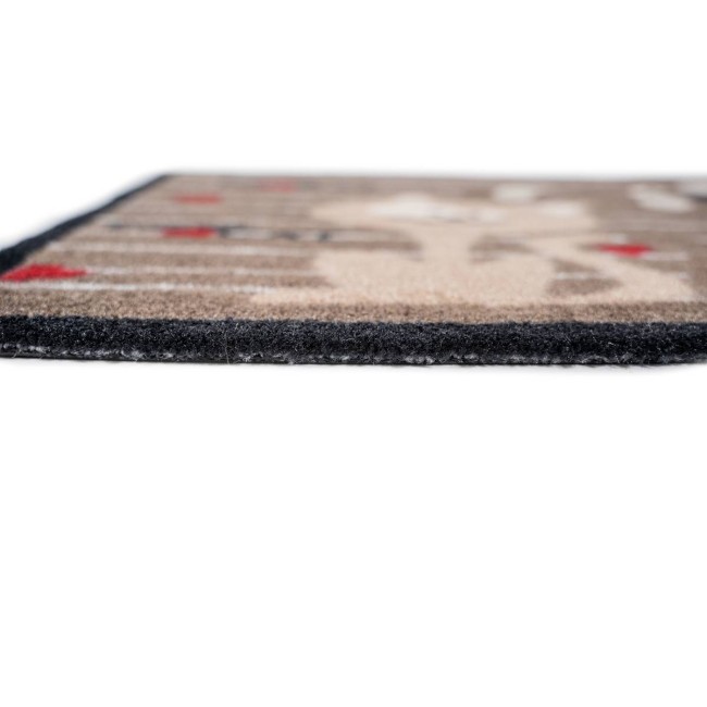 Sdim Πατάκι Εισόδου Μοκέτα με Αντιολισθητικό Υπόστρωμα Ambiance 977 Dog & Cat Γκρι 40x60εκ. Πάχους 8mm