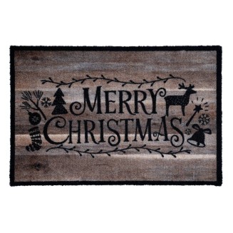 Πατάκι Εισόδου Μοκέτα με Αντιολισθητικό Υπόστρωμα Ambiance 002 Merry Christmas 50x75εκ Πάχους 8mm Sdim