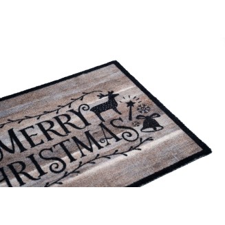 Πατάκι Εισόδου Μοκέτα με Αντιολισθητικό Υπόστρωμα Ambiance 002 Merry Christmas 50x75εκ Πάχους 8mm Sdim