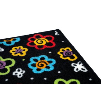 Πατάκι Εισόδου Μοκέτα με Αντιολισθητικό Υπόστρωμα Ambiance 007 Flowers 50x75εκ Πάχους 8mm Sdim