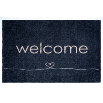 Πατάκι Εισόδου Μοκέτα με Αντιολισθητικό Υπόστρωμα Ambiance 807 Welcome Heart Anthra 50x75εκ Πάχους 8mm Sdim