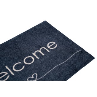 Πατάκι Εισόδου Μοκέτα με Αντιολισθητικό Υπόστρωμα Ambiance 807 Welcome Heart Anthra 50x75εκ Πάχους 8mm Sdim