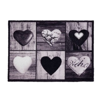 Sdim Πατάκι Εισόδου Μοκέτα με Αντιολισθητικό Υπόστρωμα Ambiance 885 Hearts Grey 50x75εκ. Πάχους 8mm