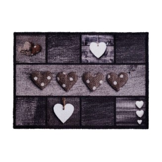 Sdim Πατάκι Εισόδου Μοκέτα με Αντιολισθητικό Υπόστρωμα Ambiance 890 4 Hearts 50x75εκ. Πάχους 8mm