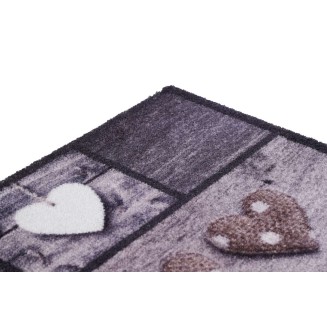 Sdim Πατάκι Εισόδου Μοκέτα με Αντιολισθητικό Υπόστρωμα Ambiance 890 4 Hearts 50x75εκ. Πάχους 8mm