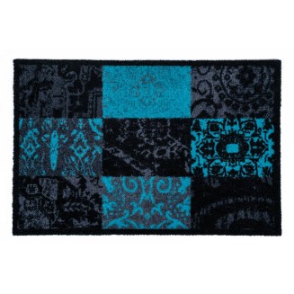 Πατάκι Εισόδου Μοκέτα με Αντιολισθητικό Υπόστρωμα Ambiance 913 Patchwork Turquoise 50x75εκ Πάχους 8mm Sdim