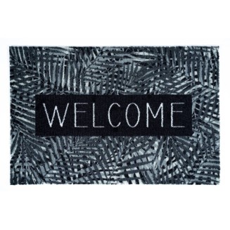 Πατάκι Εισόδου Μοκέτα με Αντιολισθητικό Υπόστρωμα Ambiance 965 Leaves Welcome Gray/Green 50x75εκ Πάχους 8mm Sdim