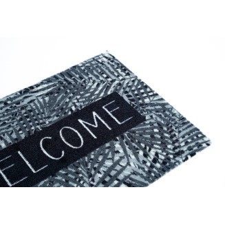 Πατάκι Εισόδου Μοκέτα με Αντιολισθητικό Υπόστρωμα Ambiance 965 Leaves Welcome Gray/Green 50x75εκ Πάχους 8mm Sdim
