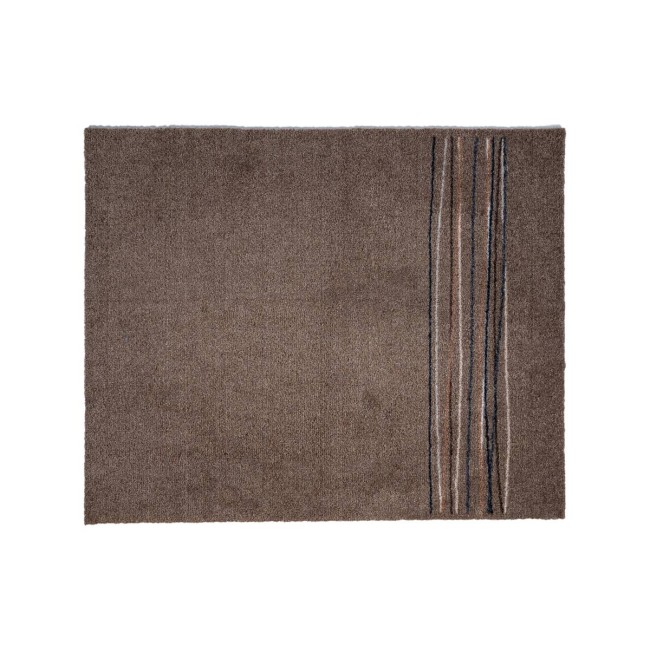 Sdim Πατάκι Εισόδου Μοκέτα με Αντιολισθητικό Υπόστρωμα Walk & Wash 084 Lucky Lines Beige  67x80εκ. Πάχους 8mm