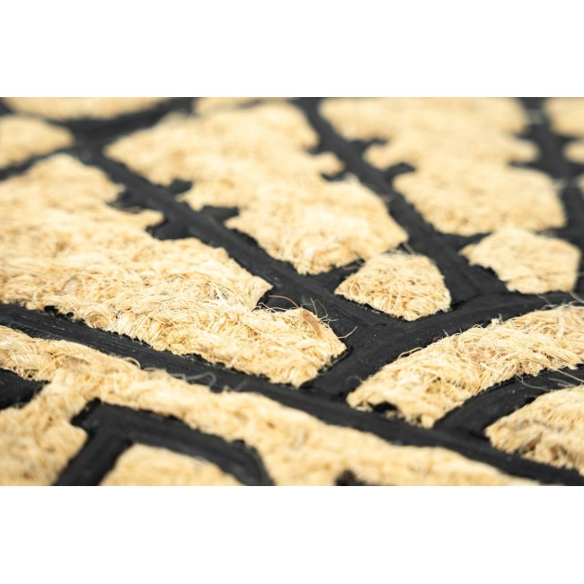 Sdim Ημικυκλικό Πατάκι Εισόδου από Κοκοφοίνικα  και Καουτσούκ με Αντιολισθητικό Υπόστρωμα Boucara 083 Welcome HR  40x60εκ.