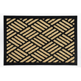 Πατάκι Εισόδου από Κοκοφοίνικα  και Καουτσούκ με Αντιολισθητικό Υπόστρωμα Boucara 084 Checker 40x60εκ Sdim