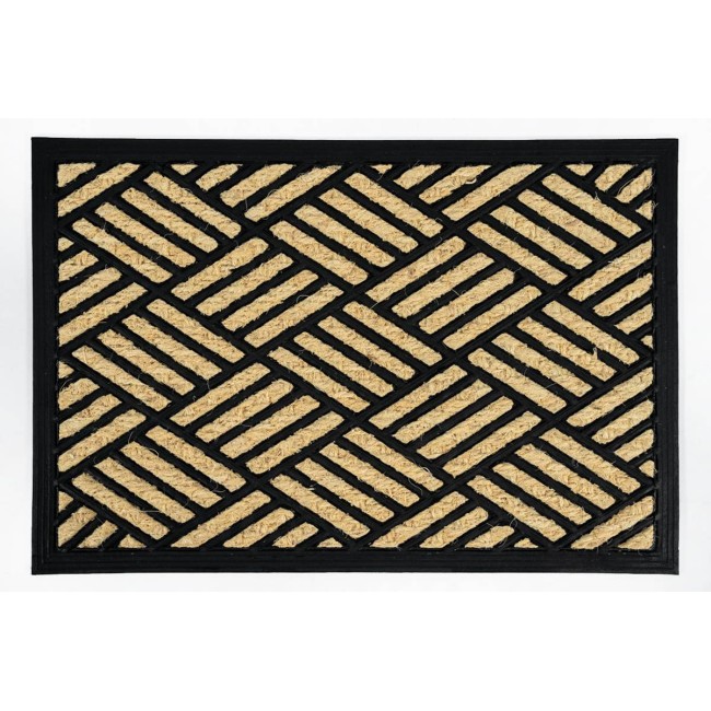 Sdim Πατάκι Εισόδου από Κοκοφοίνικα  και Καουτσούκ με Αντιολισθητικό Υπόστρωμα Boucara 084 Checker 40x60εκ.