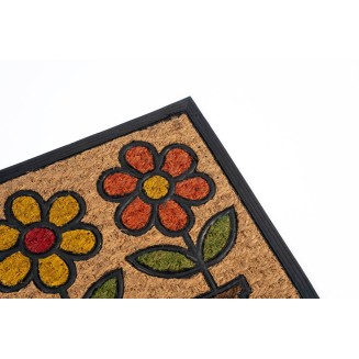 Πατάκι Εισόδου από Κοκοφοίνικα  και Καουτσούκ με Αντιολισθητικό Υπόστρωμα Boucara Decor 092 Flower Pots 40x60εκ Sdim