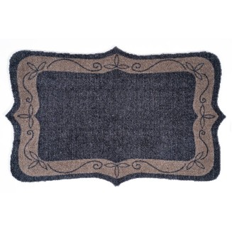 Πατάκι Εισόδου Μοκέτα με Αντιολισθητικό Υπόστρωμα Elegance 407 Classic Border Γκρι 50x75εκ Πάχους 8mm Sdim