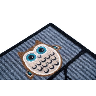 Πατάκι Εισόδου Μοκέτα με Αντιολισθητικό Υπόστρωμα Vision 624 Owl On Tree Gray 40x80εκ Πάχους 8mm Sdim