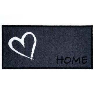 Πατάκι Εισόδου Μοκέτα με Αντιολισθητικό Υπόστρωμα Vision 744 Home Heart Gray 40x80εκ Πάχους 8mm Sdim