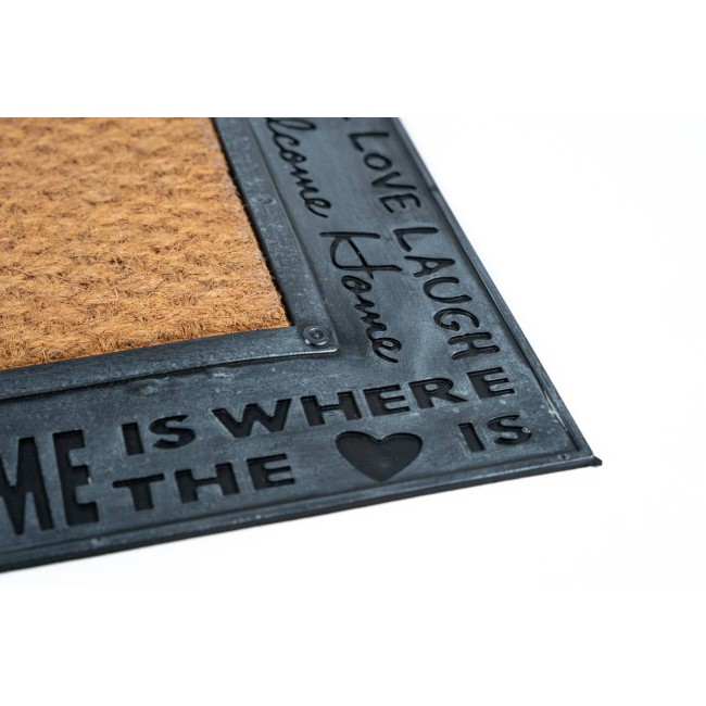 Sdim Πατάκι Εισόδου από Κοκοφοίνικα  και Καουτσούκ με Αντιολισθητικό Υπόστρωμα Kerala 002 Metallic 45x75εκ.