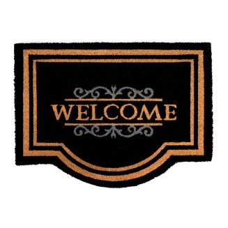 Πατάκι Εισόδου από Κοκοφοίνικα με Αντιολισθητικό Υπόστρωμα Ruco Classic Welcome 001 Black 60x80εκ Sdim