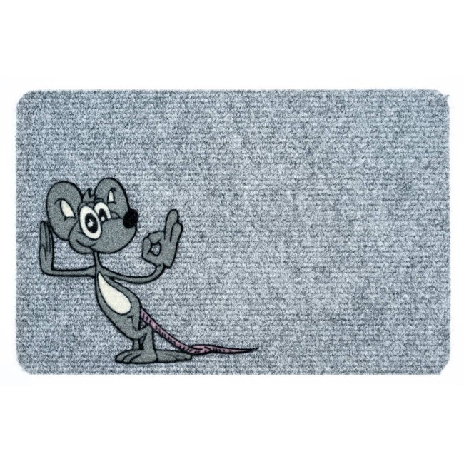 Sdim Πατάκι Εισόδου Μοκέτα Flocky 069 Happy Mouse 40x60εκ. Πάχους 5mm