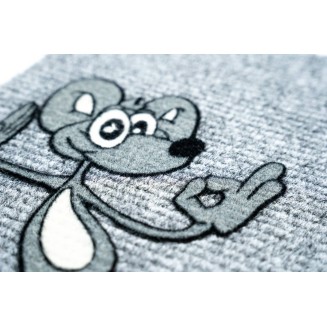 Πατάκι Εισόδου Μοκέτα Flocky 069 Happy Mouse 40x60εκ Πάχους 5mm Sdim