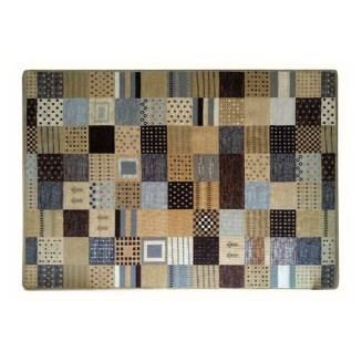 Μοκέτα Με Αντιολισθητικό Υπόστρωμα 150x200 Sdim Patchwork 002 Γκρί-Καφέ