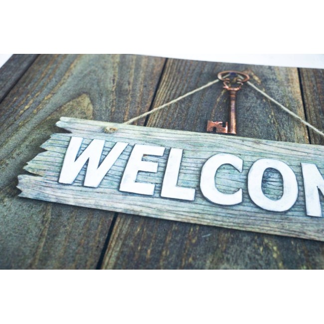 Sdim Αντιολισθητικό Πατάκι Εισόδου Gallery 009 Welcome Nail 45x75εκ. Πάχους 6mm