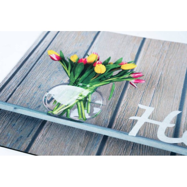 Sdim Αντιολισθητικό Πατάκι Εισόδου Gallery 011 Flowerpot Home Beige 45x75εκ. Πάχους 6mm