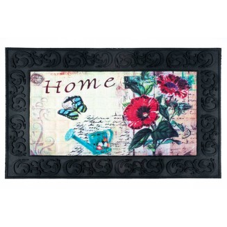 Αντιολισθητικό Πατάκι Εισόδου Venga 002 Home Flowers 45x75εκ Πάχους 6mm Sdim