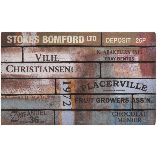 Sdim Αντιολισθητικό Πατάκι Εισόδου Ecomat 038 Scrapwood Vintage 45x75εκ.