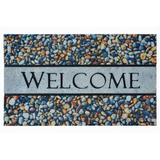Αντιολισθητικό Πατάκι Εισόδου Ecomat 001 Welcome Pebbles 45x75εκ Sdim
